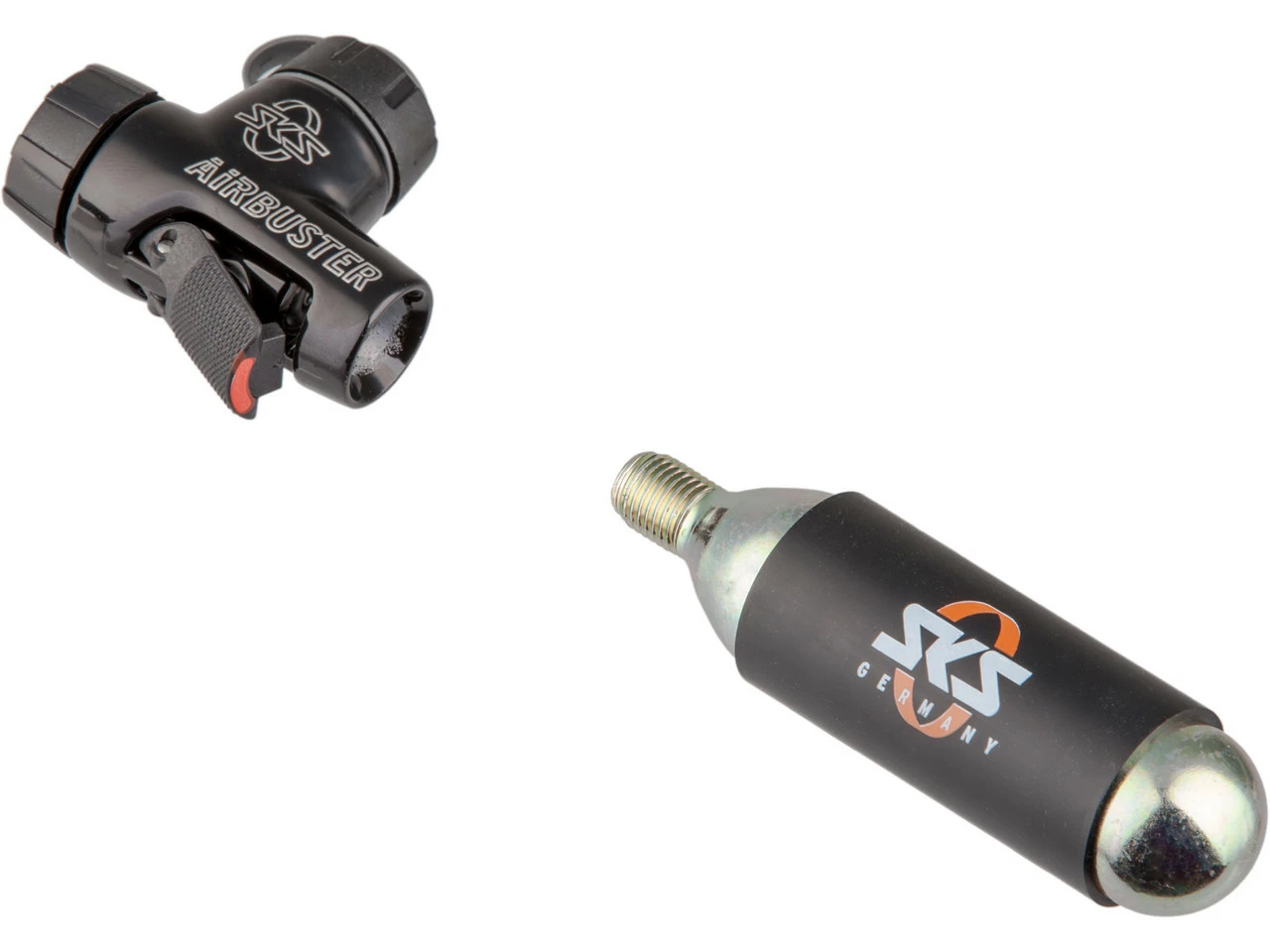 SKS Airbuster CO2 Pumpe + 2 X CO2 Ersatzkartusche Mit Gewinde 16 G Bundle 4 SKS Airbuster CO2 Pumpe + 2 X CO2 Ersatzkartusche Mit Gewinde 16 G Bundle – Bild 2