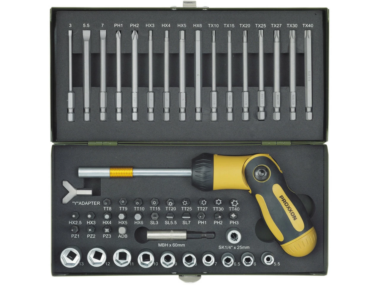 Proxxon 1/4" Schraubersatz 54-teilig 3 Proxxon 1/4" Schraubersatz 54-teilig