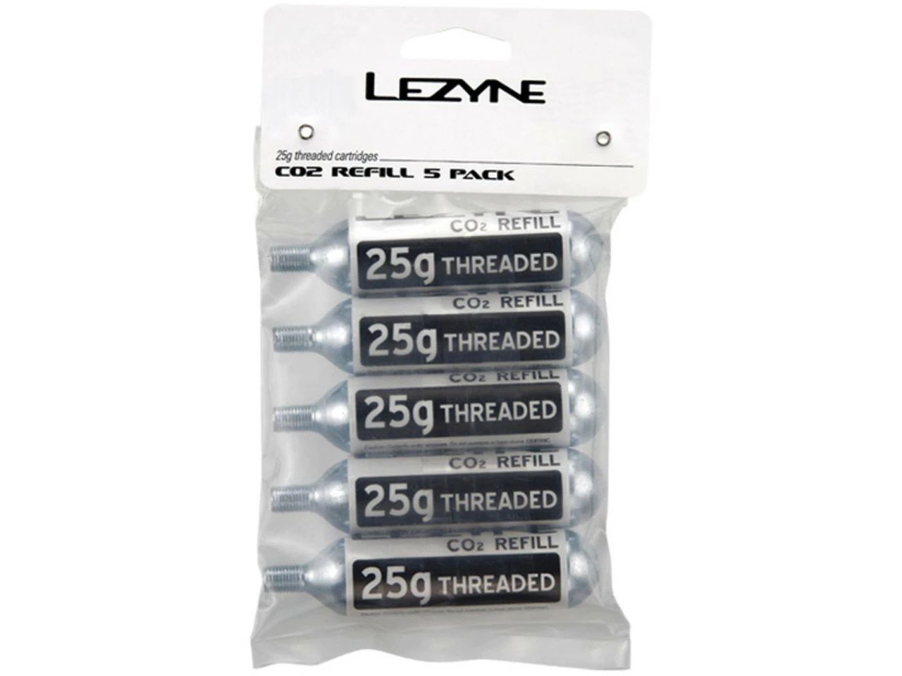 Lezyne CO2 - Ersatzkartusche Mit Gewinde 25 G - 5 Stück 3 Lezyne CO2 - Ersatzkartusche Mit Gewinde 25 G - 5 Stück