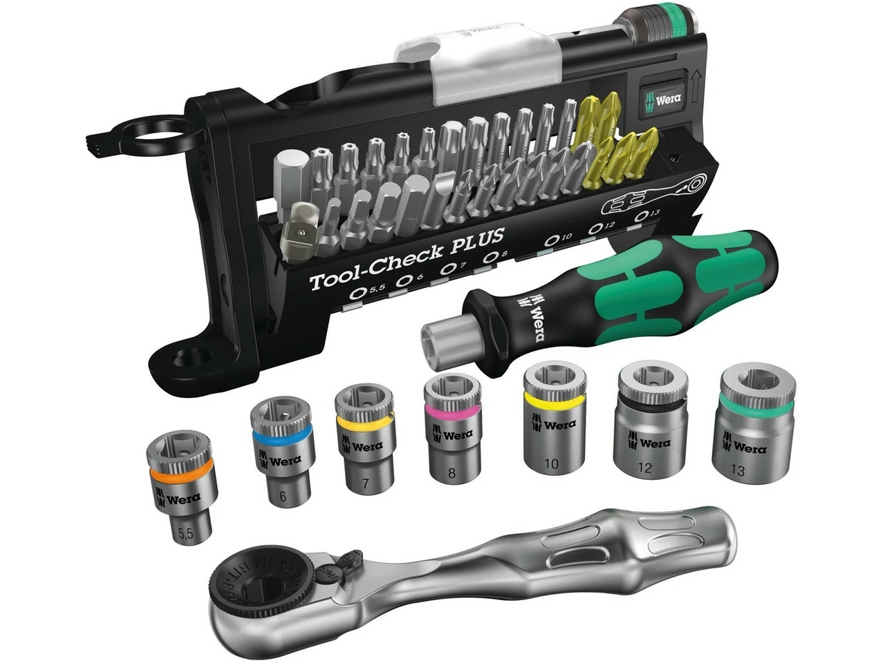 Wera Zyklop Mini Ratsche 1/4" Mit Tool-Check Plus Satz 3 Wera Zyklop Mini Ratsche 1/4" Mit Tool-Check Plus Satz
