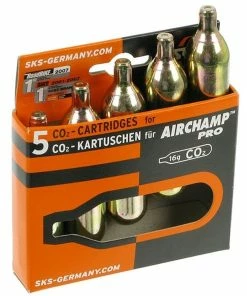 SKS CO2 Ersatzkartuschen Ohne Gewinde 16 G - 5 Stück