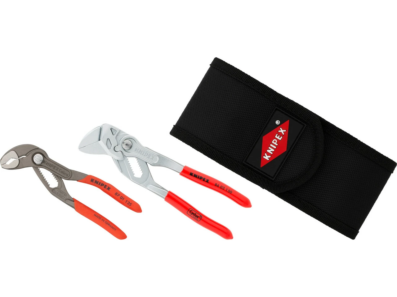 KNIPEX Zangenset Cobra Und Zangenschlüssel In Werkzeuggürteltasche 3 KNIPEX Zangenset Cobra Und Zangenschlüssel In Werkzeuggürteltasche
