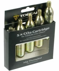 Topeak CO2 Ersatzkartuschen Mit Gewinde 5er Set