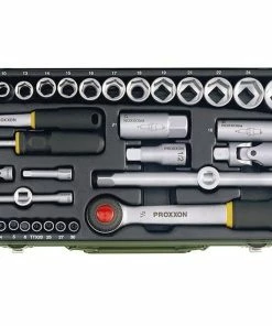 Proxxon 1/4" + 1/2" Steckschlüssel-/Ratschenset 56-teilig